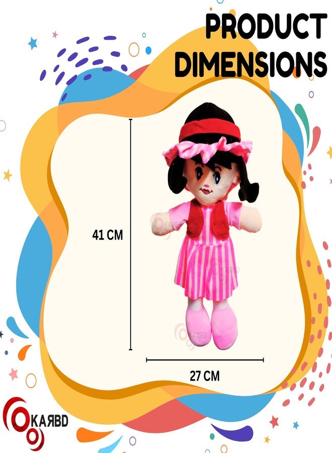 KARBD دمية كاربد المصنوعة من قماش ناعم للغاية، دمية فتاة محشوة لطيفة قابلة للغسل، لعبة قطيفة ناعمة ومريحة للأطفال الصغار والرضع والفتيات - Image 5